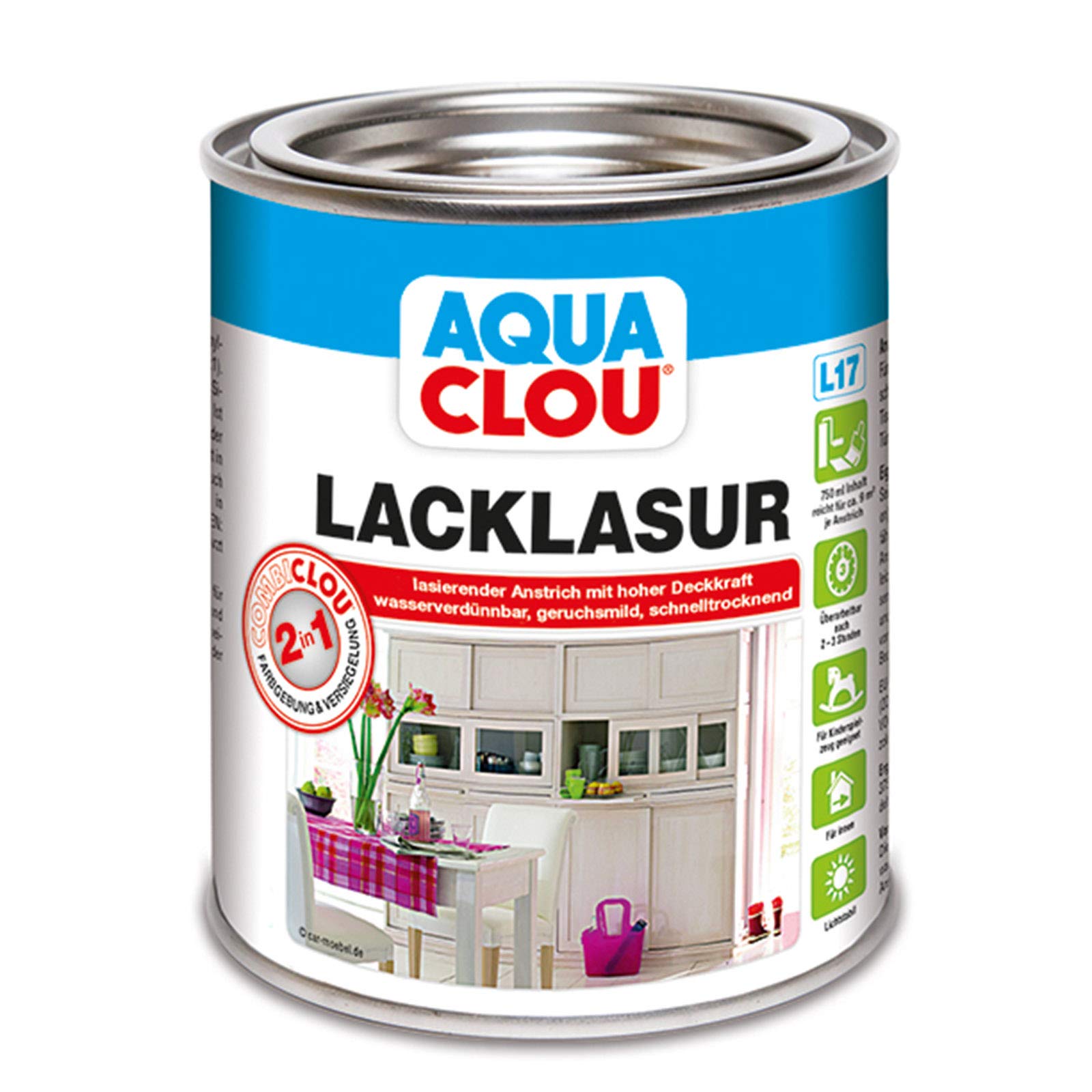 AQUA COMBI-CLOU Lack-Lasur palisander 0,750 L