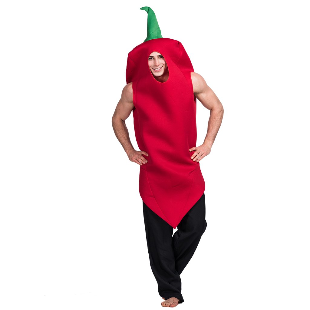 EraSpooky Rote Chili Pfeffer Erwachsene Halloween Kostüm