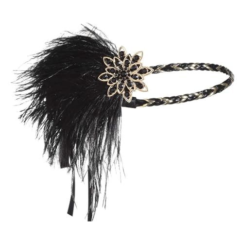 Fascinator Hüte für Frauen Abschlussball-Party-Zubehör, Kopfschmuck, Damen-Haarbänder, Feder-Haarbänder, Haarbänder (Color : 6, Size : One size)
