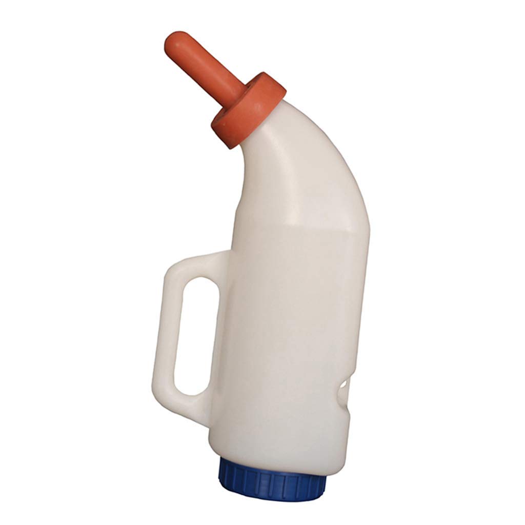 Tubayia 2L / 4L Nutztier Milchflasche Trinkflasche Kalb Kuh Vieh Pflege Flasche mit Silikon Schnuller (B)