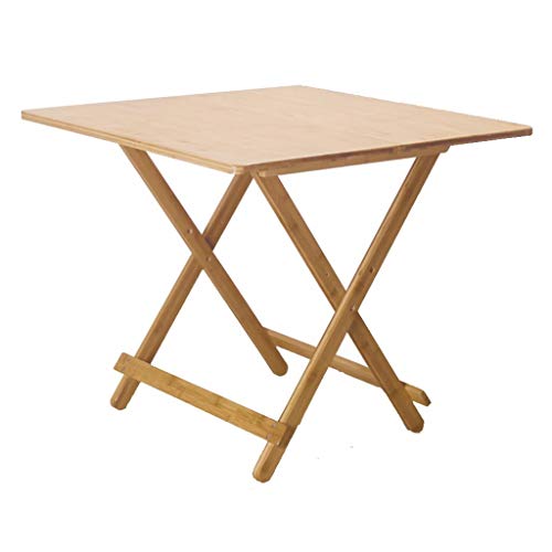 Klapptisch Quadratischer Tisch Freizeit Kleiner Quadratischer Tisch Tisch Für Den Außenbereich Tragbarer Esstisch Einfacher Esstisch Quadratischer Esstisch (Color : Log Color, S : 70 * 70 * 60cm)