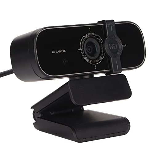 1080P Webcam mit Mikrofon,HD USB Webcam mit Sichtschutzabdeckung,Autofokus,Rauschunterdrückung,Einstellbarer Betrachtungswinkel,Plug and Play,für Anrufe,Konferenzen,Video