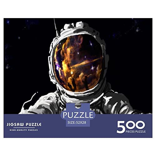 Astronaut 500 Teile Puzzles,holzpuzzle Puzzles Spiel,Entspannung Puzzle Spiele,mentale Übung Puzzle,Galaxy Outer Space Für Jugendliche Und Erwachsene Geschenke 500pcs (52x38cm)