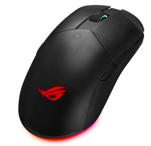 ASUS ROG Pugio II Wireless Gaming Maus (beidhändig, programmierbare Tasten, 16.000 DPI, Aura Sync RGB Beleuchtung) schwarz