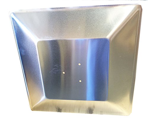 Hiland SGT Hitzeschild aus Glas mit vorgebohrten Löchern, quadratisch, Chrom