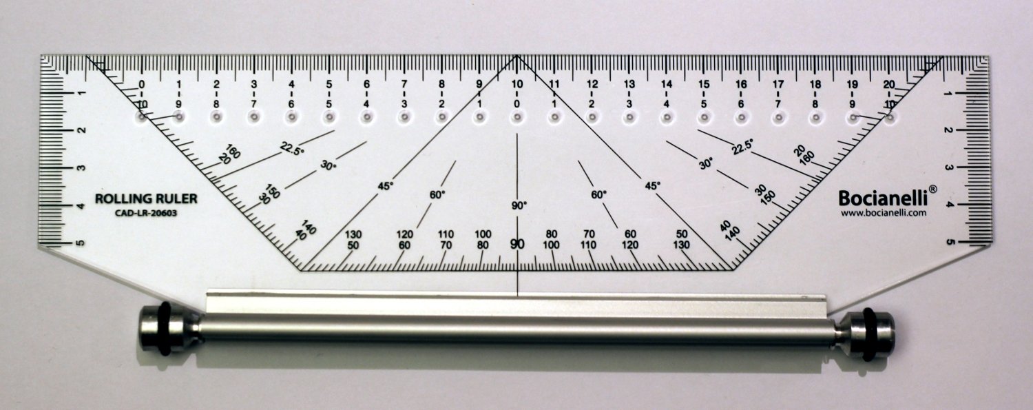 25 cm 250 mm Profi Lineal Roll-Lineal Parallel Rolllineal mit Winkelmesser Technisches Zeichnen Schule Büro Kunst Art