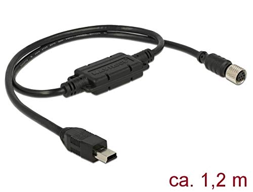 Navilock Anschlusskabel M8 Buchse Seriell wasserdicht > USB 2.0 Typ Mini-B
