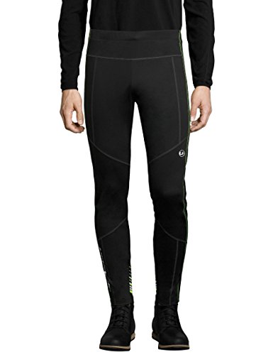 Ultrasport Herren Advanced Avers Ski-Langlauf-Hose, Schwarz/Neon gelb, XL