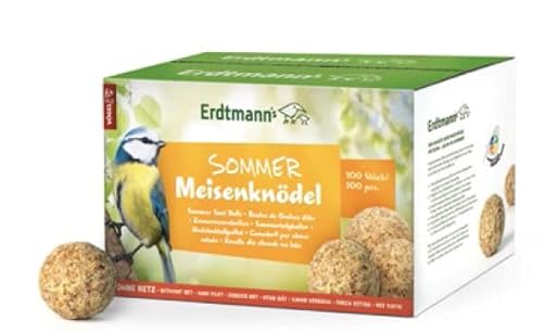 ERDTMANNS - 100 Sommermeisenknödel für Wildvögel ohne Netz