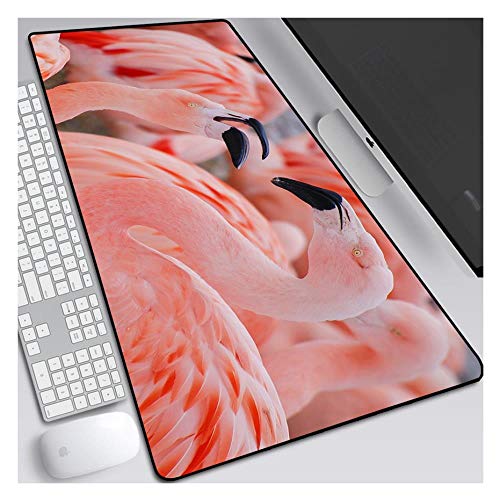 IGIRC Mauspad Literarische Flamingo 900X400mm Mausunterlage, Extended XXL große professionelle Gaming-Mausunterlage mit 3 mm starker Basis, für Notebooks, PC, E