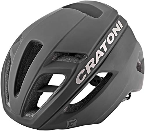 Cratoni Unisex – Erwachsene C-Pro Fahrradhelm, schwarz gummiert, S/M