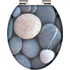 Schütte WC-Sitz 'Grey Stones' mit Absenkautomatik grau 37,5 x 43,5 cm