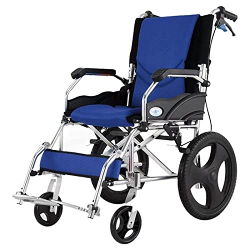 Faltbarer Rollstuhl Aluminium Rollstuhl, Leichter Und Faltbarer Rahmen, Rollstuhl Ältere Reisen Tragbar Mit Handbremse