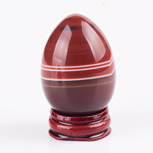 Natürlicher roter Achat Yoni-Ei-Kristallstein-Massageball for Frauen, Kegel-Übungsgerät, 45 x 30 mm PINGJIUYIN (Color : 50x35 Mm)