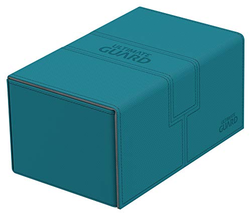 Ultimate Guard UGD010648 Twin Flip´n´Tray Deck Case 160+ Standardgröße XenoSkin Kartenbox, Petrolblau