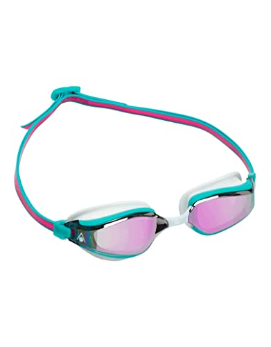 Aqua Sphere FASTLANE Micro Gasket Swimming Goggle (Pink/Turqoise, Mirror Pink)