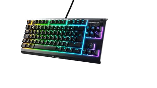 SteelSeries Apex 3 TKL - RGB Gaming-Tastatur - Kompakter Tenkeyless-Formfaktor - 8-Zonen-RGB-Beleuchtung - Französisch (AZERTY) Layout