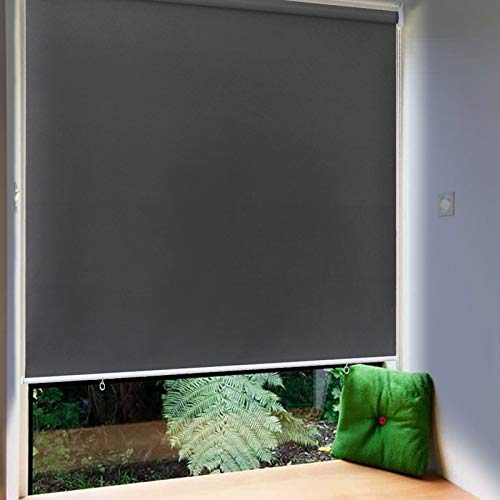 Froadp 180x240cm Senkrechtmarkise Außenrollo Sichtschutzrollo Reflektierende Thermofunktion Balkonrollo für Fenster & Türen(Anthrazit)