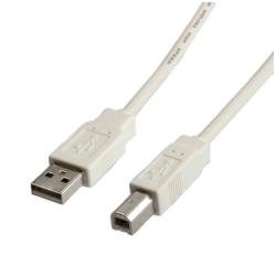 Nilox nx090301122 4.5 m USB auf USB B weiß – USB Kabel (USB A, USB B, männlich/männlich, gerade, gerade, weiß)