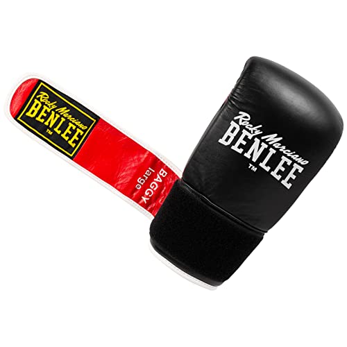 BENLEE Rocky Marciano Unisex – Erwachsene Baggy Leather Bag Mitts, Black/Red, XL