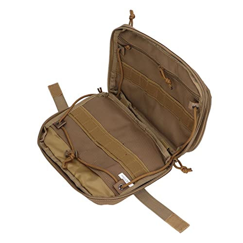 Astibym Molle-Tasche, tragbare Molle-Tasche mit Mehreren Fächern, Mehrzweck-Oxford-Tuch für die Jagd(Khaki)