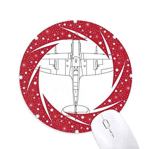 Aircraft Weapon Technology Wheel Mouse Pad Round Red Rubber