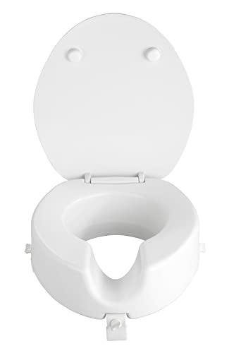 WENKO Toilettensitzerhöhung WC-Sitz Secura, 19 cm, 150 kg Tragkraft