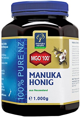 Manuka Health - Manuka Honig MGO 100 + 1000g - 100% Pur aus Neuseeland mit zertifiziertem Methylglyoxal Gehalt