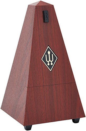 Wittner Taktell Pyramidenform Metronom Kunststoffgehäuse ohne Glocke Mahagoni-Maserung