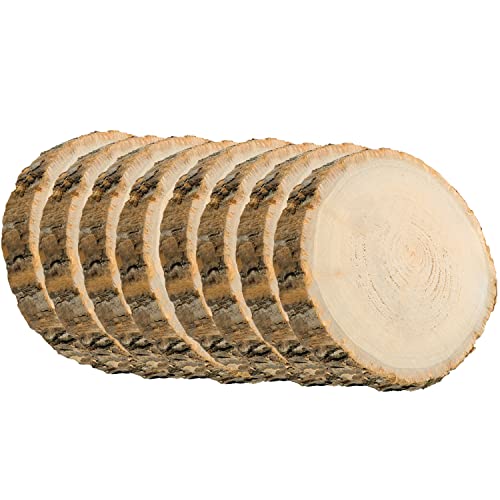 Naturbelassene Holzscheibe Baumscheibe DIY Deko Basteln Hochzeit Ø 12-38 cm Holz Weihnachten (17 cm - 8 Stück)