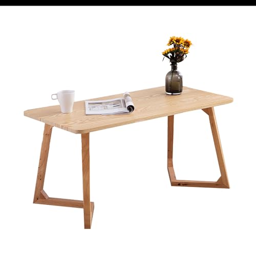 GJ Couchtisch aus Holz, rustikaler Mitteltisch im Industriestil, rechteckiger Teetisch for Wohnzimmer, Büro/schwebender Fenstertisch aus massivem Holz (Color : C, Size : 100X50X45cm)