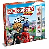 WINNING MOVES - Monopoly – Monopoly Junior – Miraculous – Gesellschaftsspiel – französische Version, 2-4 Spieler