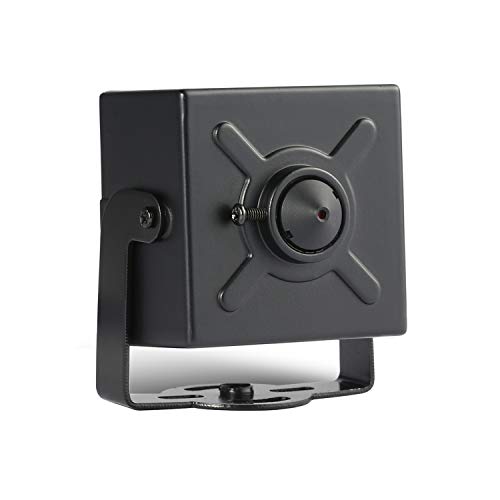 Revotech Mini Security IP Kamera, HD 3MP Innenkamera ONVIF 3,7 mm Lochblende 80 Grad Blickwinkel P2P Fernsicht H.265 CCTV Videokamera(I706-2 Schwarz)
