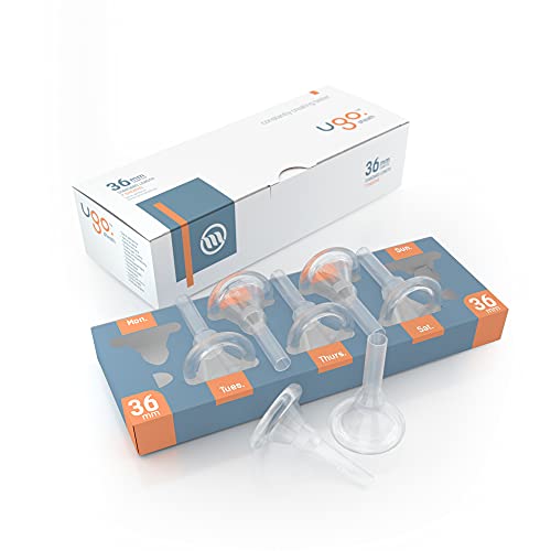Ugo-Scheide (x28) - 1-Monats-Versorgung mit Kondomen für externe Urin-Katheter - selbstklebend und latexfrei (Durchmesser - 36mm, Länge - Standard)