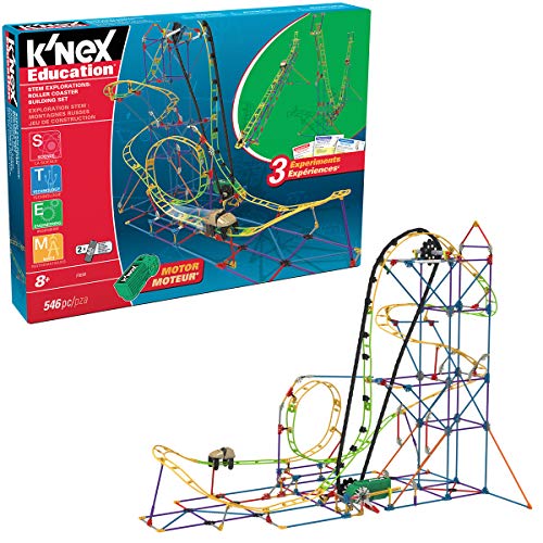 K'Nex 77078 STEM Explorations Achterbahn-Aufbauset für Altersgruppen 8+ Aufbau-und Bildungs-Spielzeug, 546 Einzelteile