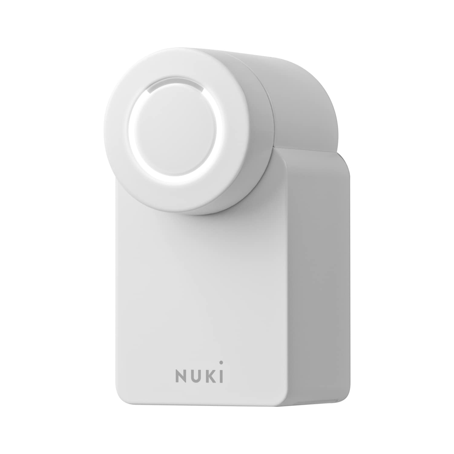 Nuki Smart Lock 3.0, elektronisches Schloss für das Schlüssellose Öffnen der Türen ohne Austausch zu müssen, Smart Lock mit AV-TEST zertifiziert, intelligenter Türschloss, Weiß