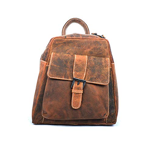 Arrigo Unisex-Erwachsene Backpack Rucksack, Braun (Cognac), 24x27x7.5 cm