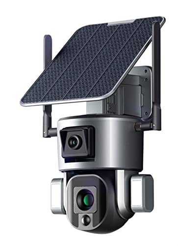 Überwachungskamera 4K 8MP Solarkamera 360 ° PTZ 10-facher Zoom 4G SIM / WIFI-Überwachungskamera for den Außenbereich Humanoid-Tracking-Farbnachtsichtkamera Nachtsicht ( Color : 4G 10X Zoom 64GB , Size