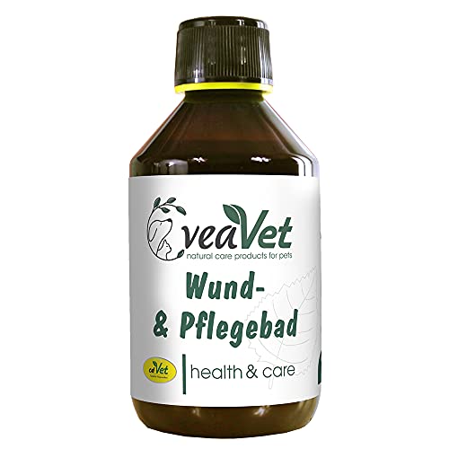 cdVet Naturprodukte VeaVet Wund- & Pflegebad 250 ml - Hund, Katze, Pferd - Fell-/ Hautpflege - Geruch - Gestank - Hauthygiene - beanspruchte Haut - Pilze + Bakterien unverträglich - Hautmilieu -