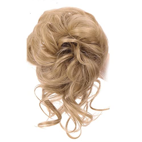 Haarteile Messy Bun Haarteil Scrunchie Super lange zerzauste Hochsteckfrisur Haarverlängerung mit elastischem Band lockig gewellter Pferdeschwanz Synthetischer Chignon for Frauen Haarteil Haargummi