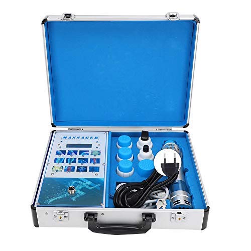 Qinlorgon Schmerzlinderung Massagegerät, Professionelle Handheld 19ED Elektromagnetische Extrakorporale Stoßwellenmaschine mit CE(EU-Stecker 220V)