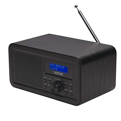 Denver DAB-30 DAB+ Radio mit FM Tuner und Weckerfunktion, Schwarz
