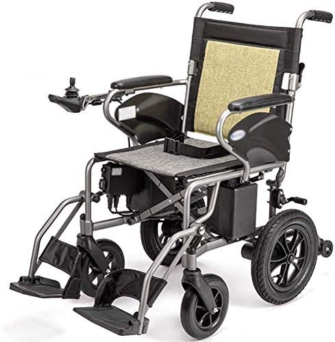 AOLI Heavy Duty Elektrische Rollstühle für Erwachsene, Behinderte Elektro-Rollstuhl, Leichte faltbare Leistung Mobility Aid Rollstuhl Gewicht nur 23Kg Unterstützung 100Kg