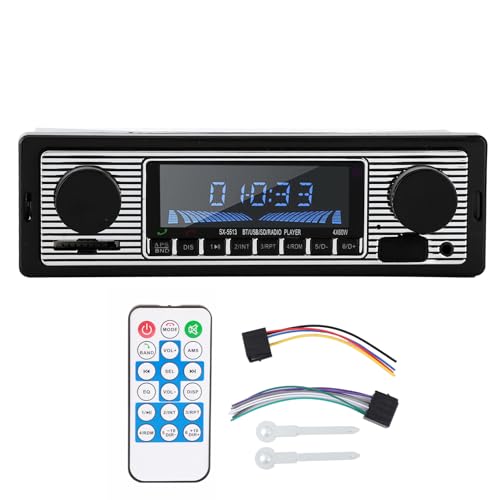 Bluetooth Autoradio, HiFi Auto Multimedia MP3 Player mit MP3, USB, SD, AUX, FM, Freisprechen, Autoradio Empfänger, Audio FM Radio mit Fernbedienung(12V)