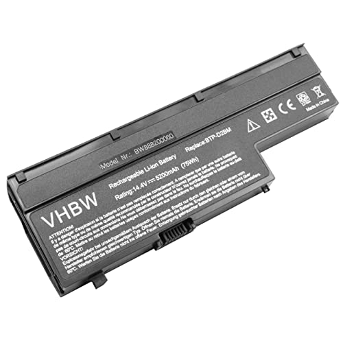 vhbw Akku schwarz kompatibel mit Medion Akoya MD98340, P6611, P6612, P6613, P6618, P6619, P6620 Laptop, Notebook (5200mAh, 14.4V, Li-Ion)