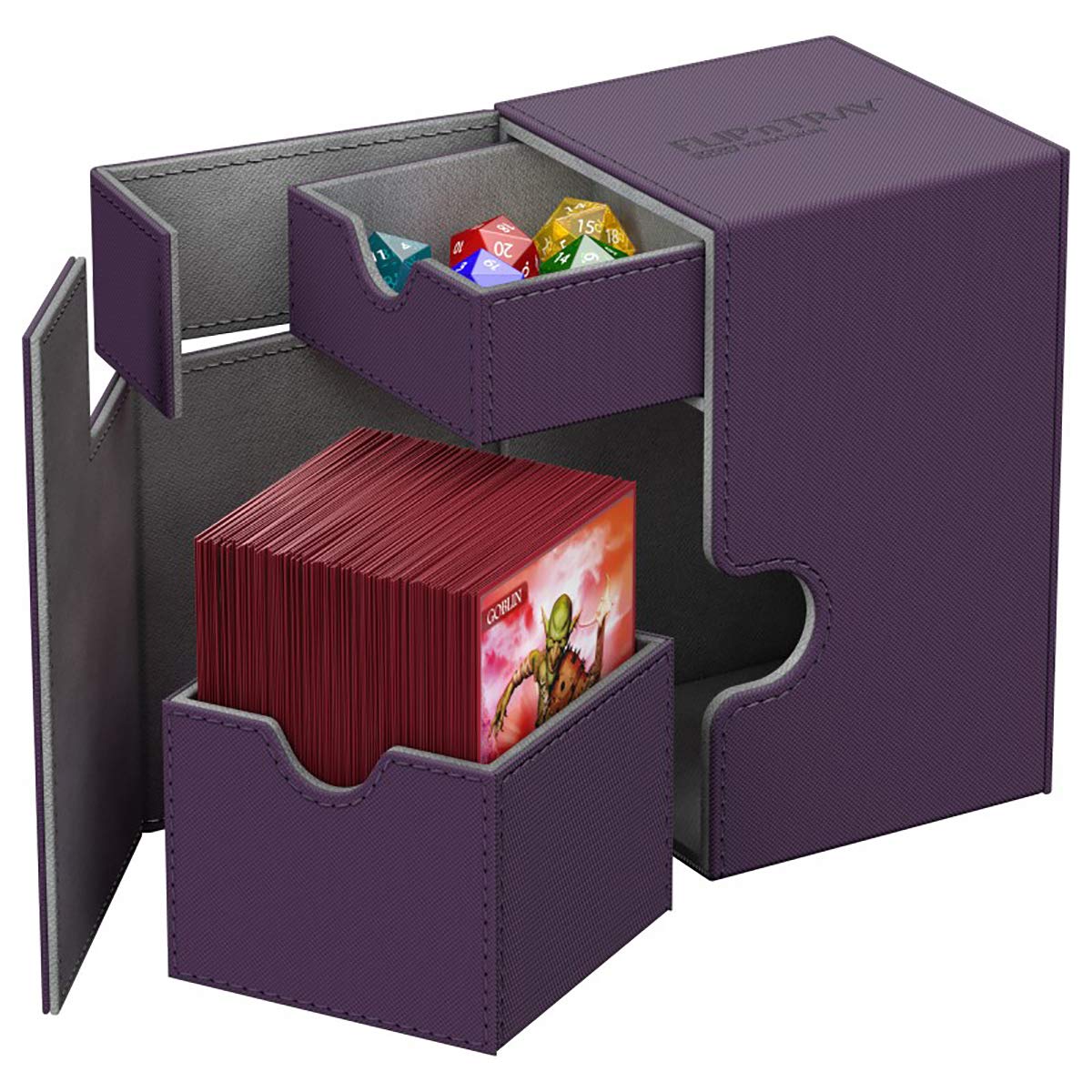 Ultimate Guard UGD010403 Flip´n´Tray Deck Case 100+ Standardgröße XenoSkin Kartenbox, Violett