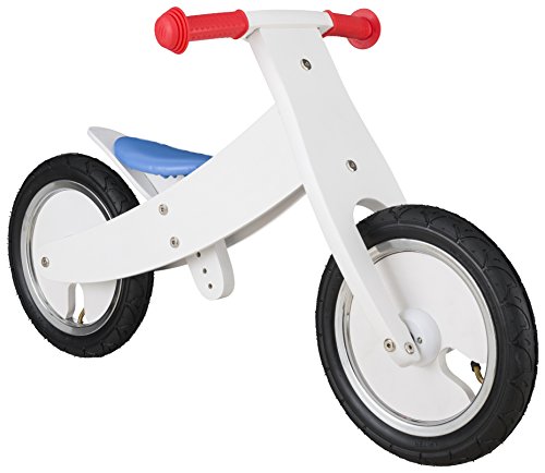 Bikestar Original Laufrad aus Holz, leicht, mit Luftreifen, für Kinder ab 3 Jahren, Jungen und Mädchen, 30,5 cm, 2-in-1-Fahrradausgabe, Angelic White