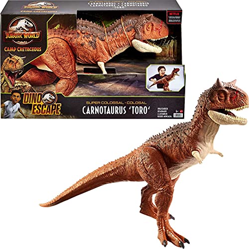Jurassic World HBY86 - Riesendino Carnotaurus Toro-Dinosaurier-Actionfigur, ab 4 Jahren