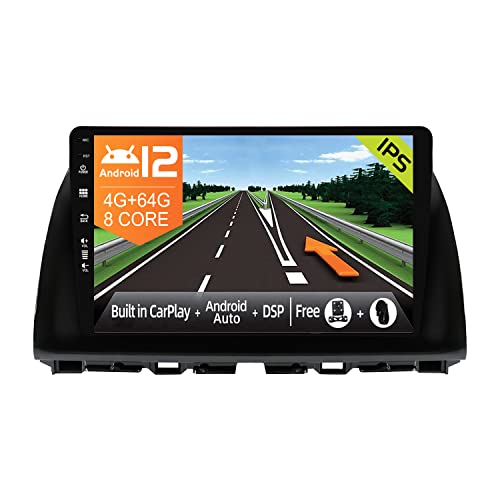 JOYX Android 10 Autoradio Passt für Mazda CX-5 (2013-2016) - [4G+64G] - Eingebaut DSP/Carplay/Android Auto - Kamera MIC KOSTENLOS - 10.1 Zoll 2 Din - SWC 4G WiFi Bluetooth5.0 DAB Fast-Boot 360-Kamera