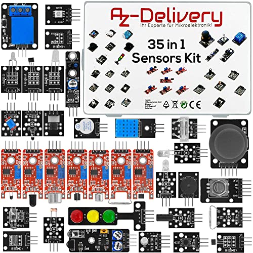 AZDelivery 35 in 1 Set Zubehör Sensor Kit Modul kompatibel mit Mikrocontrollern kompatibel mit Arduino inklusive E-Book!